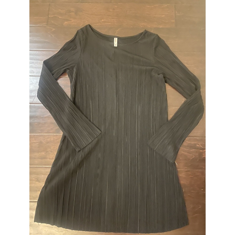 Xhilaration NWOT Black Ribbed Knee Length Casual Dress Size M